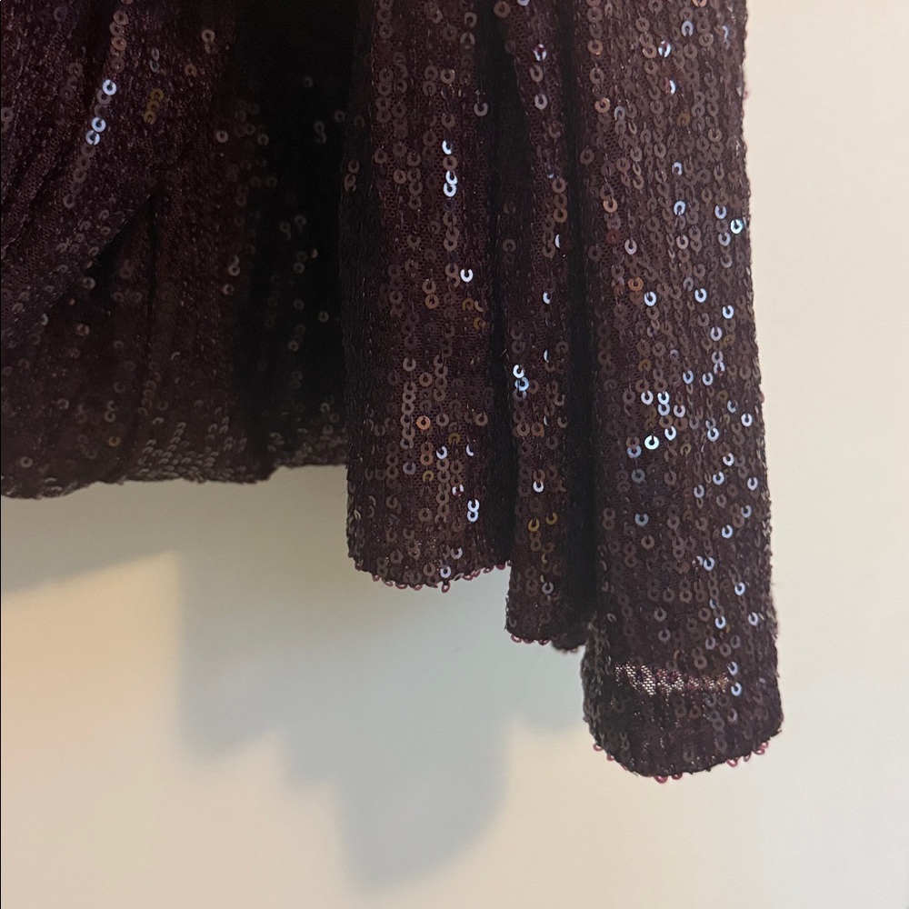 Mango Deep Purple Sequin Blazer and Pants Set - Picture 11 of 16